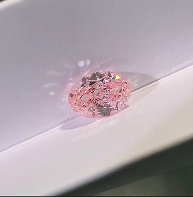 Forma ovalada Diamante rosado de cereza cultivado en laboratorio 2.1ct-3.0ct Con certificación IGI