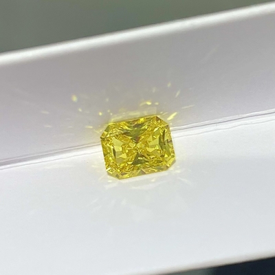 El laboratorio sintético del corte del radiante creó diamantes amarillos 2-2.99 quilates