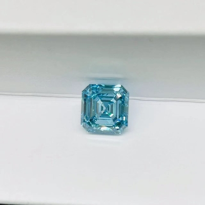 Asscher cortó el quilate sintético azul de Diamond Lab Engineered Diamonds 1-2