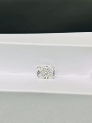 Piedra de gran tamaño 5.3ct Radiante de forma de laboratorio Creado como cultivado sin tratar CVD Diamante IGI Certificado de fábrica de venta directa