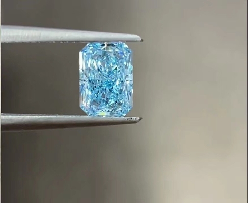 corte brillante radiante crecido laboratorio de los diamantes azules de 4ct 10 Mohs de gran tamaño