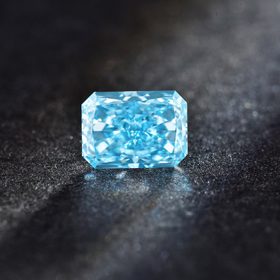 Claridad radiante crecida laboratorio vivo flojo de la forma VVS de los diamantes azules del CVD
