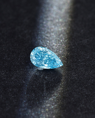 el laboratorio del carbono 1.5Carat creó la pera floja azul cortó a Diamond For Rings