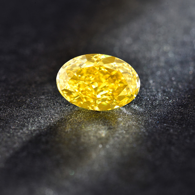 10 el laboratorio oval de Mohs VVS-VS creó el diamante amarillo IGI certificado
