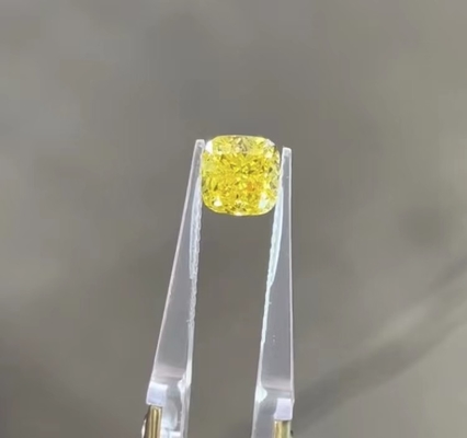 diamante flojo HPHT Diamond Certified Synthetic Diamonds amarillo crecido laboratorio del amortiguador