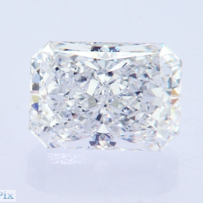 3.6ct Forma radiante larga Laboratorio certificado por IGI Creado como CVD Blanco Diamante H VS1