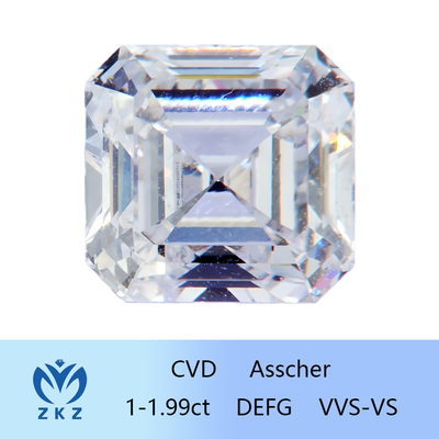 Forma cuadrada sintética 1ct Rango CVD Asesor de corte de laboratorio Diamante sin color
