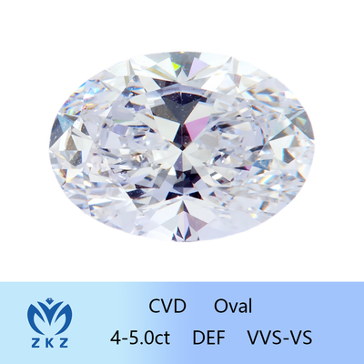 Sintético incoloro 4-5ct CVD de laboratorio cultivado Oval Diamante 10 dureza de Mohs