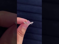 anillo de diamante del rosa del amortiguador