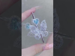 Brazalete de diamantes diamantes cultivados producto mariposa color elegante joyería de diamantes collar de orejas