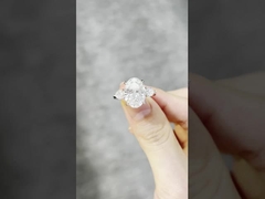 Joyería hecha en laboratorio Diamante Tres piedras Anillos de compromiso Anillos de boda Diamante cultivado